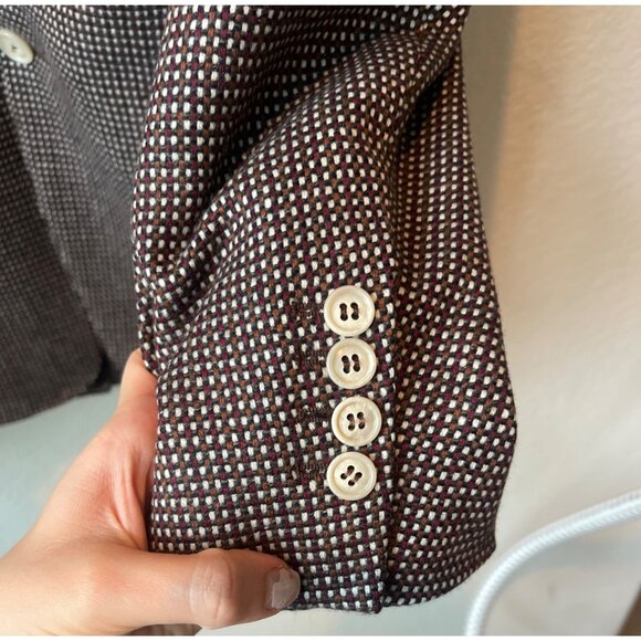 Dunhill London Cashmere Wool Birdseye Blazer Size 50 Two Button Sports Coat - Picture 2 of 8